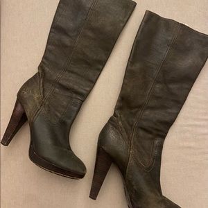 Frye Harlow Campus Boots Size 8.5 - Tan Vintage Distressed Leather